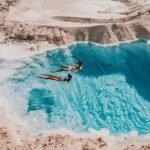 Floating in the salt lakes of Siwa
