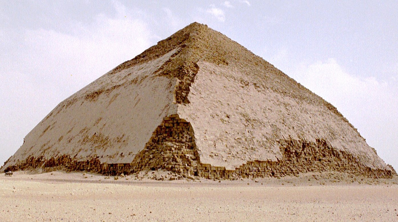 The Bent Pyramid of Sneferu at Dahshur – its distinctive change of angle