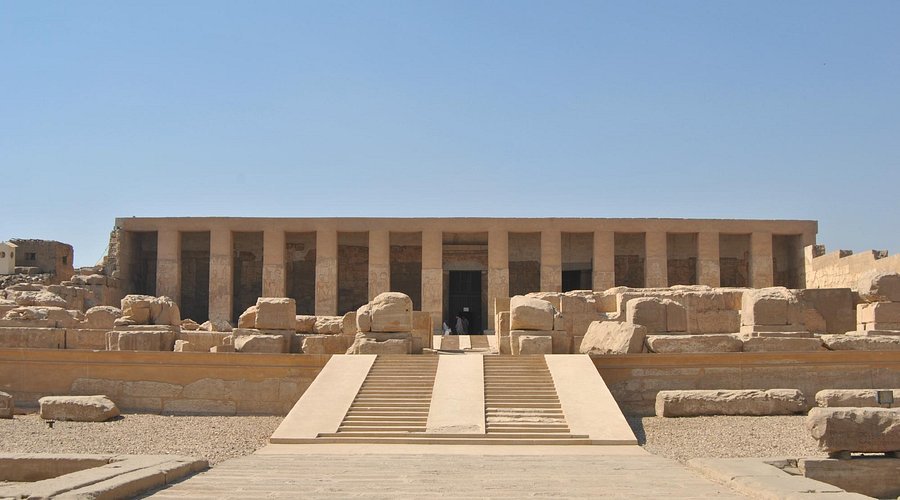 Colourful reliefs in the Temple of Seti I at Abydos